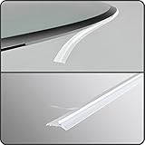 BIJON 4-Fach Dichtlippe für Kaminplatten, Staubschutz Lippe für Funkenschutzplatten, Schmutzlippe Glasbodenplatte, Länge 4,5m - 4-F