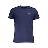 La Martina Chic Blue Logo Tee mit klassischen Herrenverzierungen, Größe XL, Blau, XL