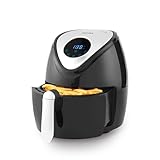 Petra Heißluftfritteuse XXL Airfryer 4,5L Digital, Luftfritteuse mit Timer, Antihaft Kochkorb, 7 Kochfunktionen & Rezeptbuch, Friteuse Heißluftfritteuse ölfreies Kochen, 200°C, 1300W