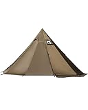 OneTigris NORTHGAZE Tipi Zelt für 2-4 Personen Outdoor Camping Zelt mit Stove Jack 4 Jahreszeiten Zelt wasserdicht 3000mm Pyramidenzelt (Nylon)