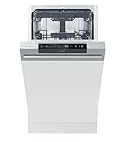 Gorenje GI 561D 10 S Integrierbarer Geschirrspüler / 45cm / 5 Programme/ Vollständiger Überlaufschutz / 11 Maßgedecke / Automatische Türöffnung / Multifunktionaler Unterkorb, Einbau, Edelstahl, Silber