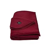 Arcturus Militärische Wolldecke, warm, dick, waschbar, ideal für Outdoor, Camping, Stadiondecke, Picknicks, Reisen, Auto- und Bushcraft-Überlebens-Kits, groß, 162,6 x 223,5 cm, 2 kg (Wein)