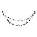 Alpenflüstern Trachten-Charivari-Kette - Hochwertiger Herren-Trachtenschmuck für Trophäen-Anhänger für die Lederhose (antik-silber-farben) HCH006