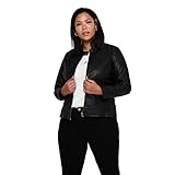 ONLY Carmakoma Damen CARROBBER Faux Leather Jacket NOOS Lederjacke, Schwarz, 48