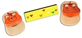 Bontempi – 610310 – Musikinstrument – Kastagnetten und Mundharmonika aus Holz – zufällige Farbauswahl