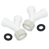 Angoily 1 Set Gartenschlauch Waschmaschine 3- Wege Anschluss 3 Wege Schlauchadapter Y Ventil Garten Schlauchverbinder Wasserleitung Adapter mit Shim