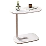 Frilla Couchtisch mit Rollen, Kleiner Beistelltisch, stylischer Sofatisch in schöner Nussbaum Holz Optik, Nachttisch, dekorativer Tisch als Ablagefläche für Couch und Sofa - DESKICA