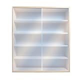 Vitrine für Ihre Schätze Sammelfiguren Steine - 50 cm Breit 58 cm Hoch 5 Fächer V-17.50 - aus Deutscher Holzmanufaktur - Setzkasten Holz - mit 2 Scheiben