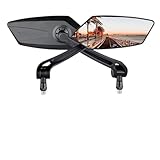 SQNYDH Seitenspiegel Motorrad Rückspiegel Für Ducati Hypermotard 950 939 821 796 1100 Einstellbare Seite Rückspiegel 1 Paar Motorrad Rückspiegel(Schwarz 2)