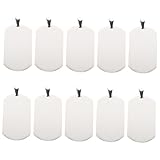 Generisch 10 Stück Titanstahl Herren Militäranhänger Kreativer Schlüsselanhänger und Halskettenanhänger Langlebig Kompakt Vielseitig Tragbar als Schmuck oder Dekoration