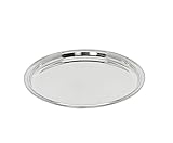 EDZARD Serviertablett Pipe, rund, edel versilbert, Durchmesser 22 cm