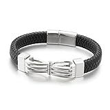 Armband Herren Silber, Edelstahl Armband Herren Unendlichkeit Kette Herren Armband 21.5cmx12mm Schmuck Herren Geschenke für Männer