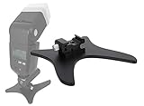 Photecs® Blitz-Standfuß Pro-X V2, Blitzständer Blitzfuß Tischsockel (Metall, schwarz eloxiert) (Pro-X V2)