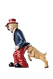 Gildeclown Gilde Dekofigur Clown der Hinterhalt - Deko Figur Hund - Deko Wohnzimmer kleine Deko Figur Clown im Geschenkkarton - Dekoration Geschenk Weihnachten Frauen Männer - Höhe 14 cm