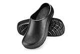 ESTRO Gartenschuhe Damen Clogs Geschlossen - Gartenclogs Herren Unisex Gummischuhe Leicht Gartenclogs Damen Garten Clogs Herren CC01 (42, Schwarz)