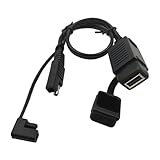 CGEAMDY Ladegerät Kit SAE zu USB Adapter Kabel, Motorrad Telefon Ladegerät 5V 2.1A, Kompatibel mit Smartphone Tablet, Handy GPS Ladekabel Adapterplatte, Charge On Motor