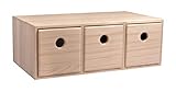 Rayher 62909505 Holzkommode mit 3 Schubladen, FSC 100%, natur, 32x18x11.5 cm