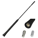tomzz Audio 1200-002 Universal 16V Kurzstab Ersatzstab Antennenstab Ersatzstrahler kurz 28 cm (M5+M6), Anti Noise, kompatibel mit Audi, Opel, Seat, Skoda, VW u.a, schwarz