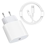 USB C Schnellladegerät - MFi Zertifiziert - Schnellladegerät PD 20W mit 6FT C auf Lightning Ladegerät Adapter Typ C für iPhone 14/14 Plus/14 Pro/14 Pro Max/13/12/11/SE/iPad Pro