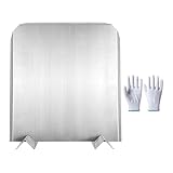 Gusseiserne Kaminplatte | Kaminwandschutzplatte | Langlebige, reflektierende Wärmebarriere für Innenkamine | Für Hotel, Wohnzimmer, Esszimmer, Haus, Bibliothek, Ferienhaus, Hütte, Familienzimmer