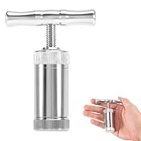 WUISOLQP PollenpresseT-Griff Pollen Rosin Presse Langlebige Verdampfer KräUterpresse Pollenpresse Edelstahl Pollenkompressor Handgerät zum Pressen für Tabak Kräuter Knoblauch Salz