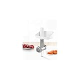 Bosch Fleischwolf MUZ4FW4, Fleischwolf-Aufsatz, Stopfer, Edelstahl Loch-Scheibe 4,5 mm, auch für Fisch und Gemüse, passend für MUM 4 Küchenmaschine