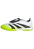 adidas Unisex Predator League Fold-Over Tongue Turf Football Boots Fußballschuhe, Cloud White/Core Black/Lucid Lemon, 43 1/3 EU