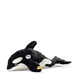 Steiff 067525 Ozzie Orca - 37 cm - Kuscheltier - schwarz/Weiss, Meteroite