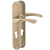 ERGO line ROMA Bronze, klassische Türbeschlag Türgriff PZ - Profilzylinder Set Langschild Drückergarnitur, Türbeschlag, Türklinke, Türdrücker