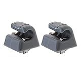 YINETTECH 2 Stück Auto Sonnenblenden Haken Clips Kompatibel mit W123 W124 W126 W140 W201 W463 A1268100012 126-810-00-12-8412 Visier Zubehör Kunststoff Grau
