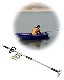 Außenborder Motor Aufblasbarer Trolling-Motor für Kajaks, Akku-Notpaddel mit Griff und 3-Blatt, Kleinboot-Bohrpropeller-Set für Kajak-Schwimmer(B,S)