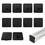 Endkappe Aluprofil 40x40 Abdeckkappen Aluprofil Kunststoff Schutzkappen - Aluprofil Kappe Profil Endkappe Profilabdeckkappe Kunststoff - Aluprofil Zubehör Vierkantrohr Endkappen (10 Stück, Schwarz)