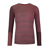 ORTOVOX 185 Rock'n'Wool Long Sleeve W - Vielseitiges, bequemes Longsleeve aus feiner Merinowolle für Wintertouren - VIOLETT - Damen - L