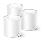 TP-Link Deco X50 Wi-Fi 6 Mesh WLAN Set(3 Pack), AX3000 Dualband Router &Repeater (Reichweite bis zu 604m²,WPA3, ideal für große Häuse, kompatibel mit Amazon Alexa, 9XGigabit Ports) weiß