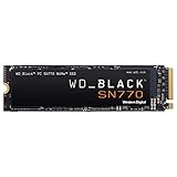 WD_BLACK SN770 NVMe SSD 1 TB High-Performance NVMe SSD, Gaming SSD, PCIe Gen4, M.2 2280, mit bis zu 5.150 MB/s Lesen, Schwarz