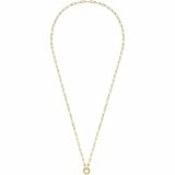 JEWELS BY LEONARDO Halskette Clip & Mix Moda • lange Kette aus goldfarbenem Edelstahl • längliche Ketten-Glieder und Ring für Charms Anhänger • 80 cm Länge • Schmuck Geschenk für Frauen • 023345