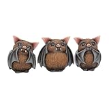 Nemesis Now B4473N9 DREI weise Fledermäuse 8,5 cm Figuren braun