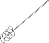 Tolegano Honigrührer Spirale Honig cremig rühren Imkerei, Bienen, Maischerührer, Edelstahl, Spülmaschinengeeignet, Rührquirl, Multimixer, Wendelrührer