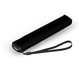 Knirps Taschenschirm Ultra US.050 Slim Manual – Ultra leicht und flach – Sturmfest – Windproof – 21 cm – Schwarz