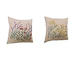 F Fityle 2 Set Stick DIY Stickerei bezug mit Blumenmuster für Anfänger schneidern