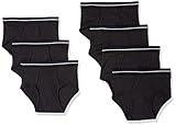 Amazon Essentials Herren Atmungsaktive Slips Aus Baumwolle Ohne Etikett, 7er-Pack, Schwarz, XL