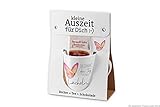 Wellness Entspannung Geschenk-Set - Kleine Auszeit für Dich - Auswahl von Motiven - Becher-Tasse-Sckokolade-Tee-Geschenk Ideen für Valentinstag, Muttertag, Ostern , Geburtstag (Beginne den Tag)
