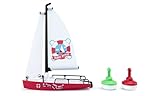 siku 1752, Segelboot mit Bojen, Kunststoff, 1:50, Weiß/Rot, Einrollbare Segel, Einklappbarer Mast, Inkl. Bojen