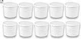 10 x 5 Liter Eimer mit Deckel weiß, stapelbarerer Milch-/Vorratseimer, Honigeimer Kunststoffeimer mit Lebensmittelfreigabe, Lebensmittelechte Behälter, Leereimer für Mehl, Wassereimer, 10 Stück