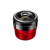 XVBFSC Auto Aschenbecher für Opel Insignia B Grand Sport Tourer Wagon 2017-2022, Aschenbecher mit Deckel Tragbare Fahrzeug Aschenbecher Auto Zubehör,Red