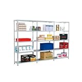 Schraubregal "Rudi" mit 150 kg Fachlast und 1.200 kg Feldlast (2000 x 1280 x 600 mm (HxBxT) Grundregal mit 5 Stahlfachböden
