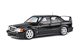 Solido Modell Mercedes-Benz 190E Evo 2 (schwarz) - detailgetreues Modellauto aus DieCast-Metall mit Freilauf, Lenkung und beweglichen Türen, Sammler-Auto ab 14 Jahren, Maßstab 1:18