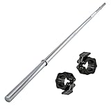 POWER-XTREME Langhantelstange 30mm Hantelstange | 180cm | mit Kompressionsverschlüssen | glatte Aufnahme | verchromt | bis 200kg belastbar | Studioqualität