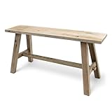 Spetebo Holz Deko Blumenbank - 58x27x22 cm - Holzbank Garten Pflanzenständer Blumenständer Pflanzen Bank