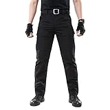 BWBIKE Herren Taktische Militärhose Combat Paintball Hose Outdoor Cargo Trainning Camo Works Hose (ohne Gürtel),Schwarz L